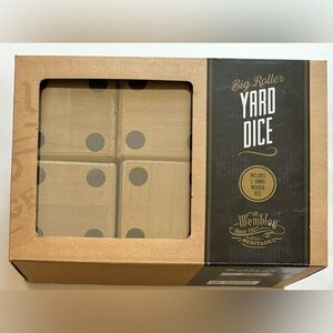 Wembley Jumbo Wooden Yard Dice Set of 5 Tail Gate Game New